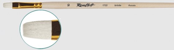 Кисть щетина  плоская  6 на длинной ручке 1722