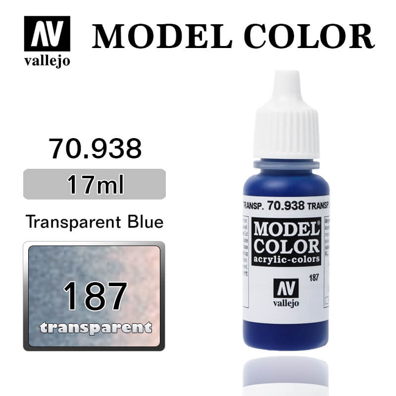 187.Model Color Синий прозрачный. 938