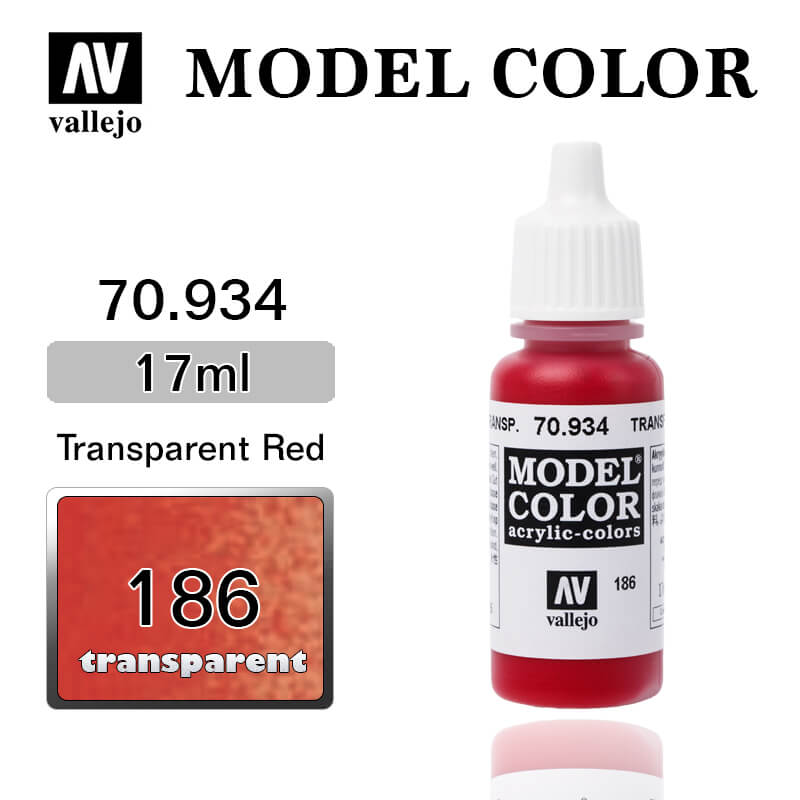 186.model Color Красный прозрачный. 934