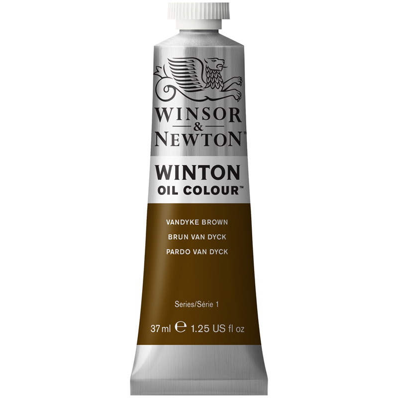 Краска масляная художественная Winsor&Newton Winton, 37мл, туба, коричневый Ван Дейк
