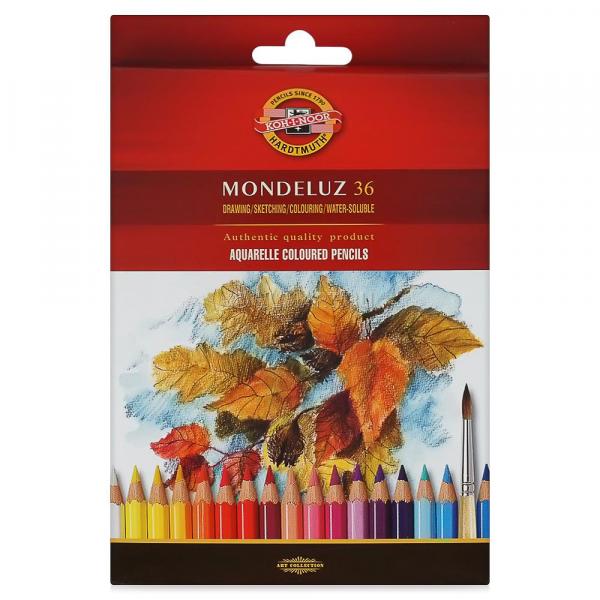 KOH-I-NOOR 3719 Набор акварельных цветных карандашей  "Mondeluz", 36 цветов, в картонной  коробке