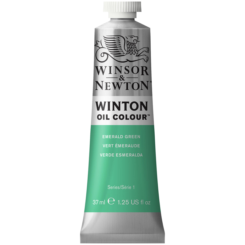 Краска масляная художественная Winsor&Newton Winton, 37мл, туба, зеленый изумруд