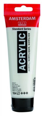 Краска акриловая Amsterdam туба 250мл №104 Белила цинковые Краска акриловая Amsterdam туба 250мл №104 Белила цинковые