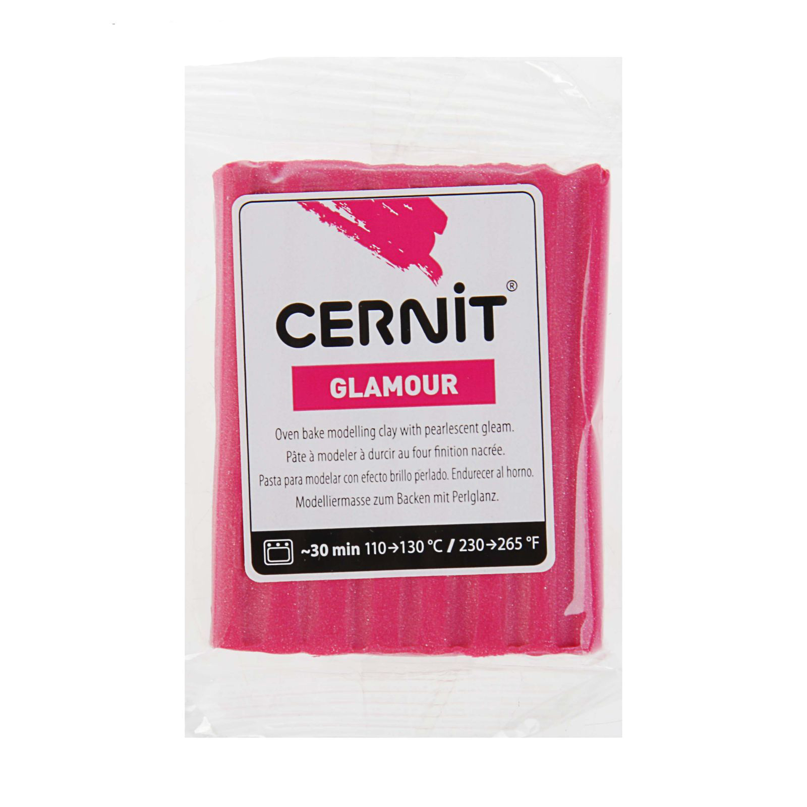Полимерная глина Cernit-Glamour 56гр. карминовый 420