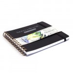 Скетчбук Малевичъ для акварели White Swan, черный, Fin, 200 г/м, 16х16, 25л