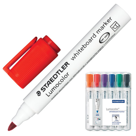 Набор маркеров для доски  STAEDTLER  "Lumocolor" 6 шт.