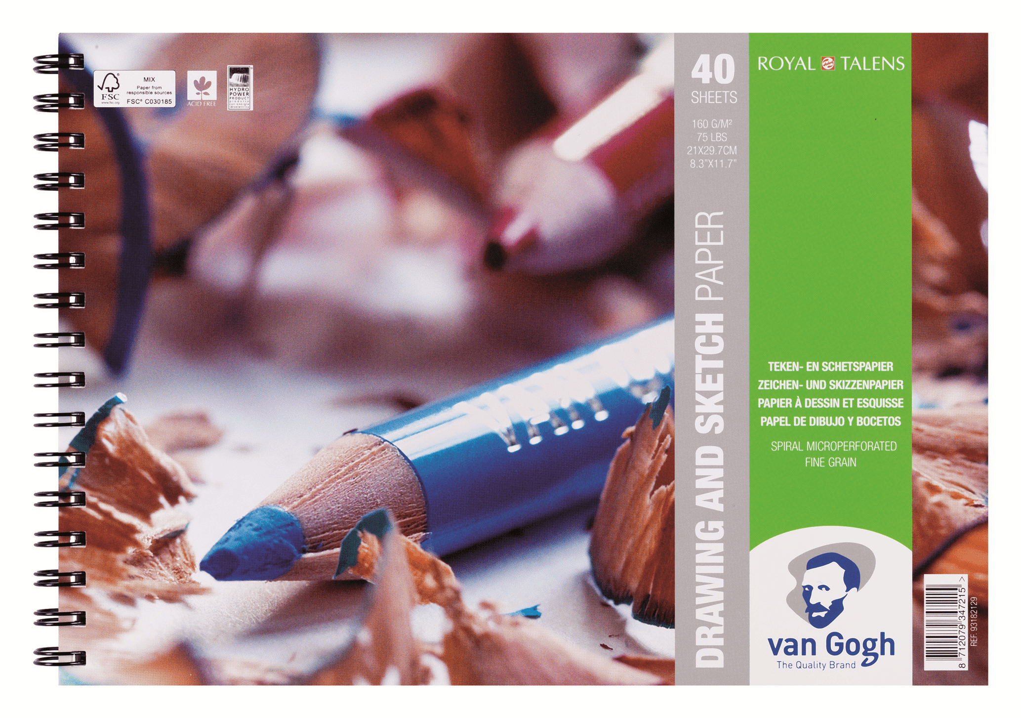 Альбом для графики Van Gogh 160г/м2 21*29.7см 40листов на спирали