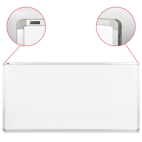 Доска магнитно-маркерная (90х180 см), улучшенная алюминиевая рамка, ГАРАНТИЯ 10 ЛЕТ, BRAUBERG "PREMIUM"