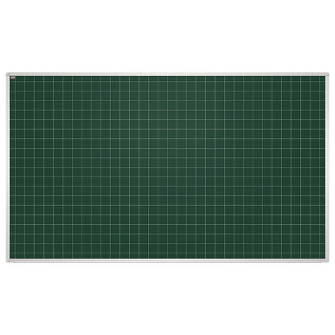 Доска для мела магнитная (85x100 см), зеленая, В КЛЕТКУ, алюминиевая рамка, EDUCATION "2х3"