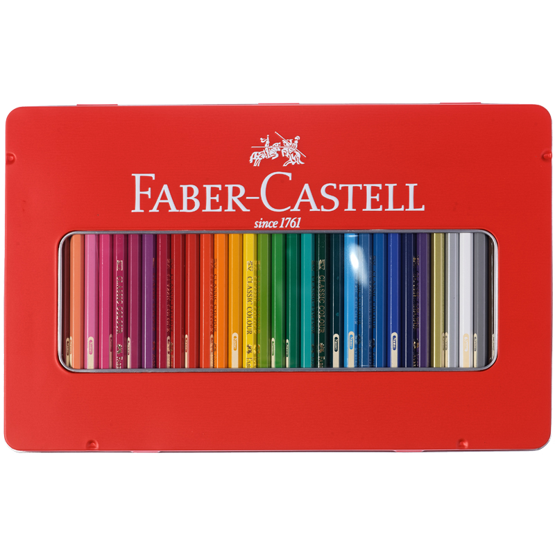 Карандаши цветные Faber-Castell "Замок", 36цв.в металлической коробке.