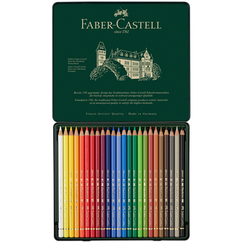 Набор цветных карандашей Polychromos Faber Castell 24 цв.в метал.кор.