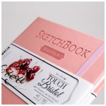 Скетчбук Малевичъ для графики и маркеров Bristol Touch, розовый, 180 г/м, 14х14 см, 40л