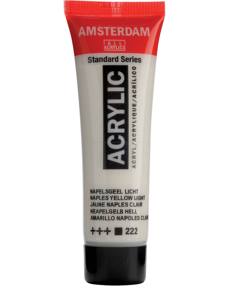 Краска акриловая Amsterdam туба 20 мл №222 Желтый неаполитанский светлый Краска акриловая Amsterdam туба 20 мл №222 Желтый неаполитанский светлый