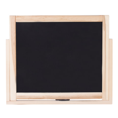 Доска двустороняя для мела и маркеров (35х41 см), настольная, подставка, черная/белая, ПИФАГОР