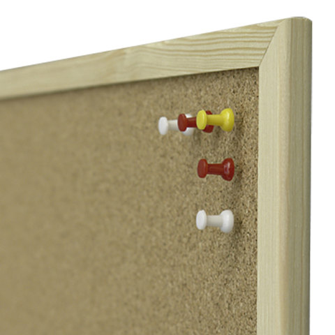 Доска пробковая для объявлений (100x200 см) OFFICE, "2х3" коричневая