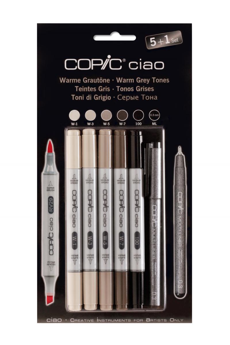 Набор маркеров COPIC CIAO Warm Grey Tones (5+1 шт)