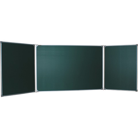 Доска для мела магнитная 3-х элементная BOARDSYS (100х170/340 см) зеленая