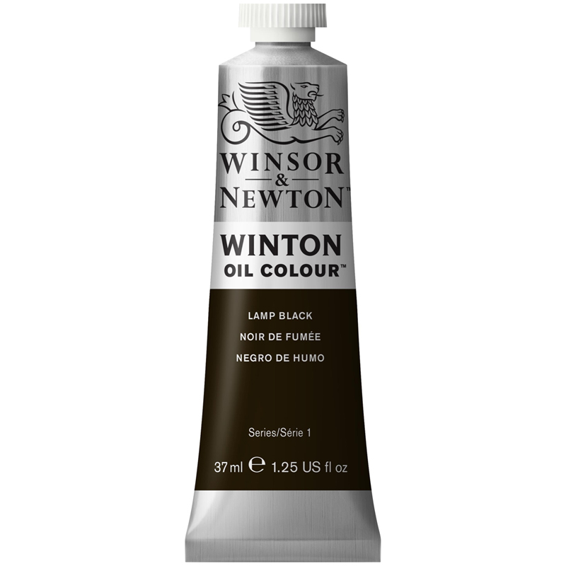 Краска масляная художественная Winsor&Newton Winton, 37мл, туба, сажа газовая