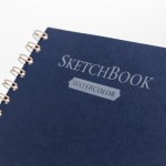 Скетчбук Малевичъ для акварели White Swan, синий, Fin, 200 г/м, 16х16, 25л