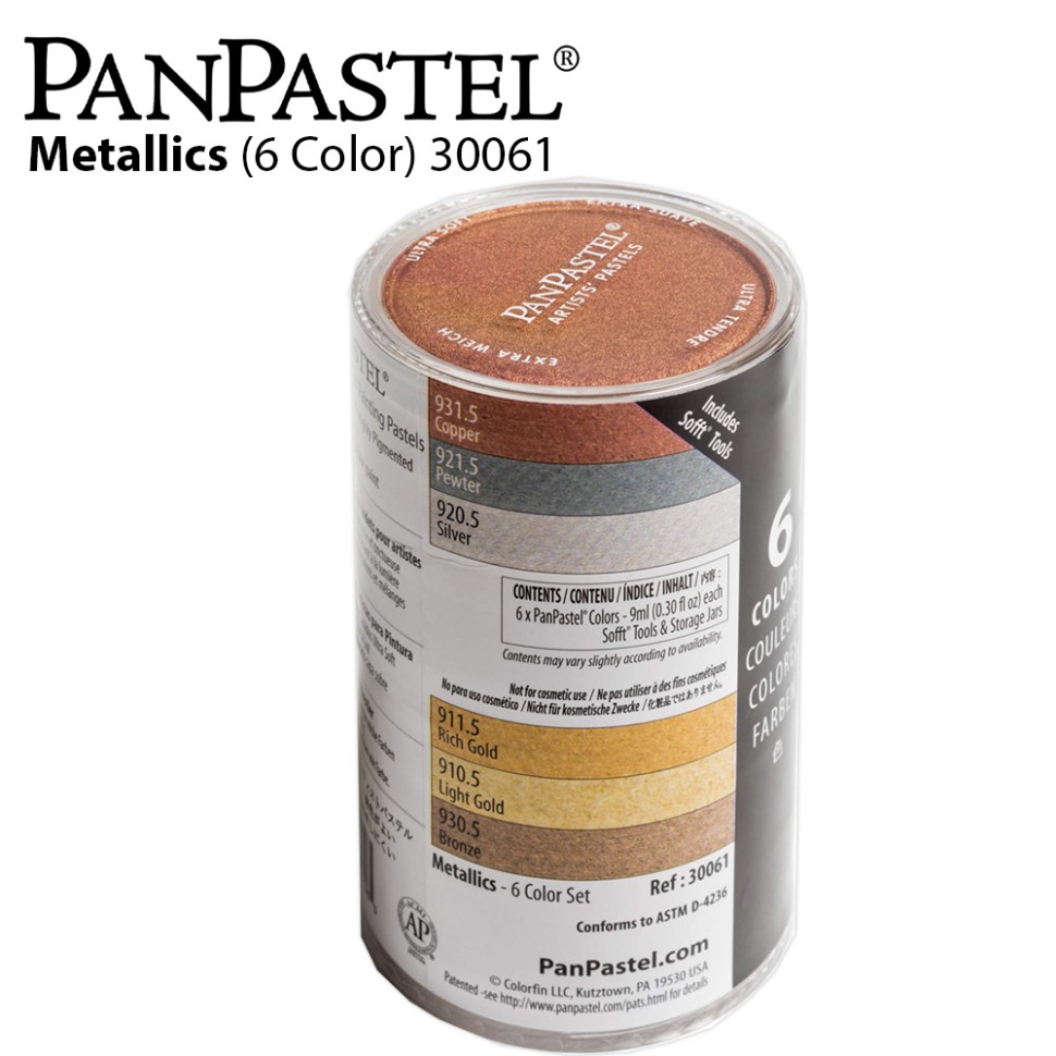 Набор ультрамягкой пастели PanPastel, 6 цв. Металлик