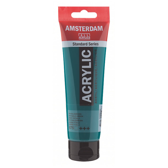 Краска акриловая Amsterdam туба 120мл №675 Зеленый фталоцианин Краска акриловая Amsterdam туба 120мл №675 Зеленый фталоцианин