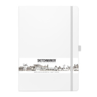 Блокнот для зарисовок Sketchmarker 140г/кв.м 21*29.7см 80л твердая обложка Белый