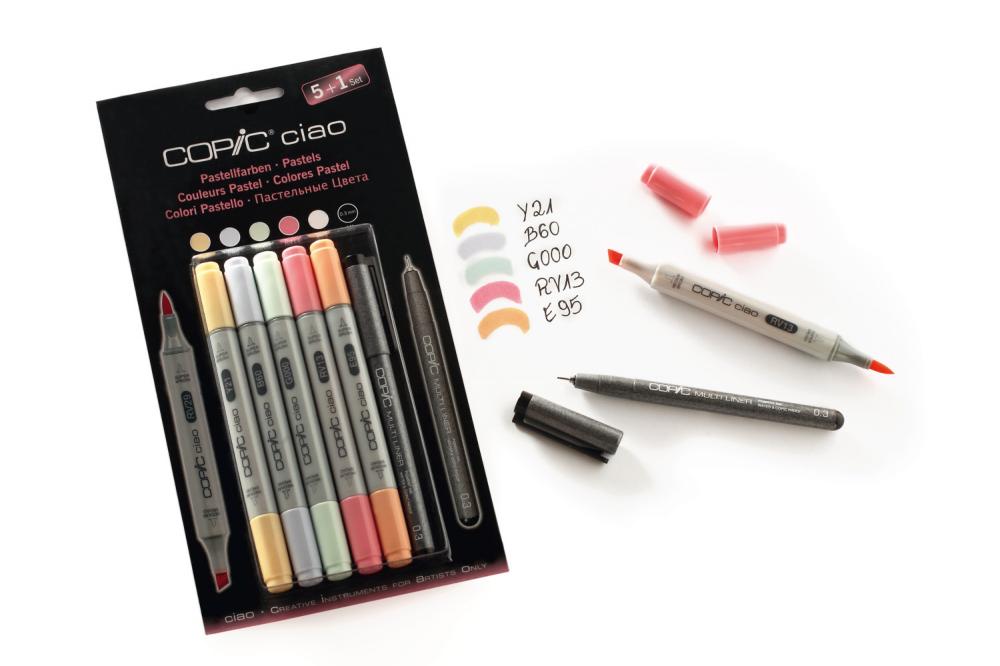 Набор маркеров COPIC CIAO Pastel Colors (5+1 шт)