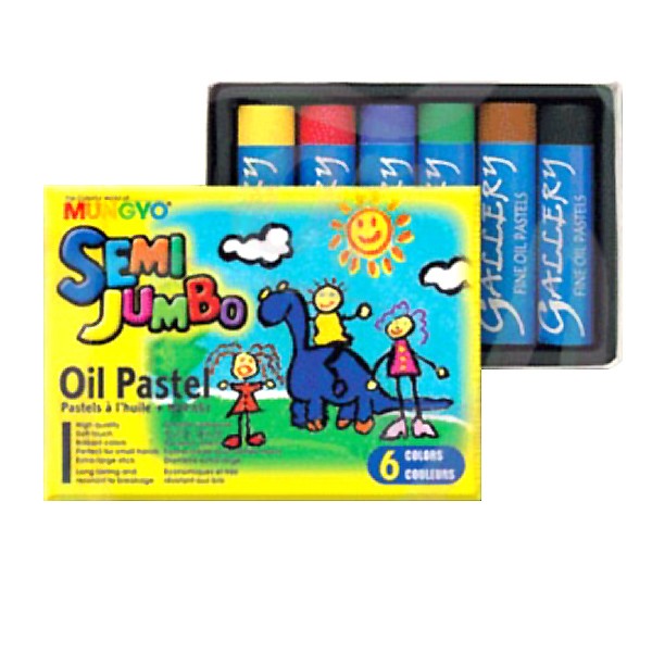 Пастель масляная кругл Jumbo для школьников 6 цв в желтой карт/кор MGMOPSJ6Y