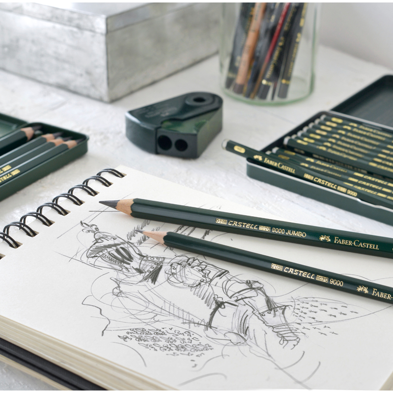 Набор графитных карандашей Faber-Castell СASTELL-9000 12шт. (2Н-8В)