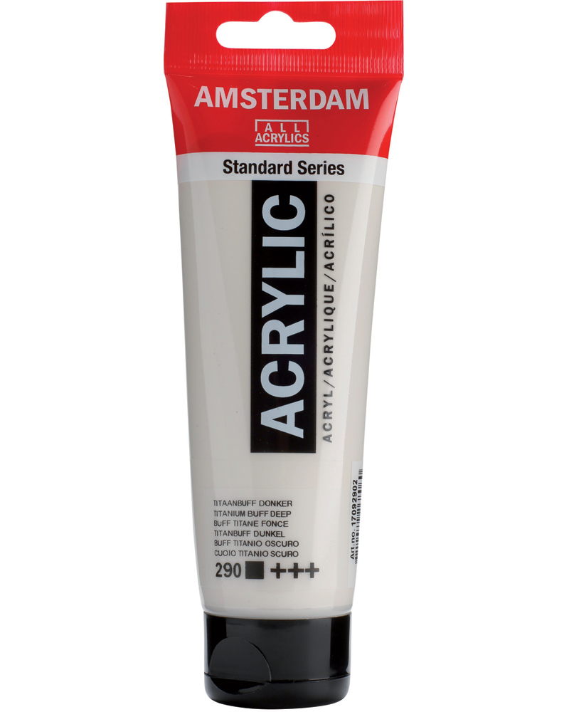 Краска акриловая Amsterdam туба 120мл №290 Титановый серо-палевый насыщенный Краска акриловая Amsterdam туба 120мл №290 Титановый серо-палевый насыщенный
