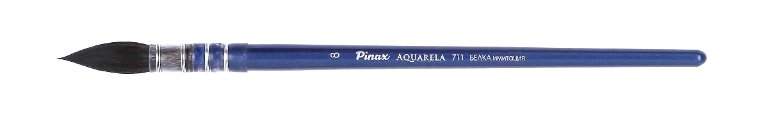 Кисть Pinax "Aquarela" Синтетика имитация белки КРУГЛАЯ N 6 плёночная обойма