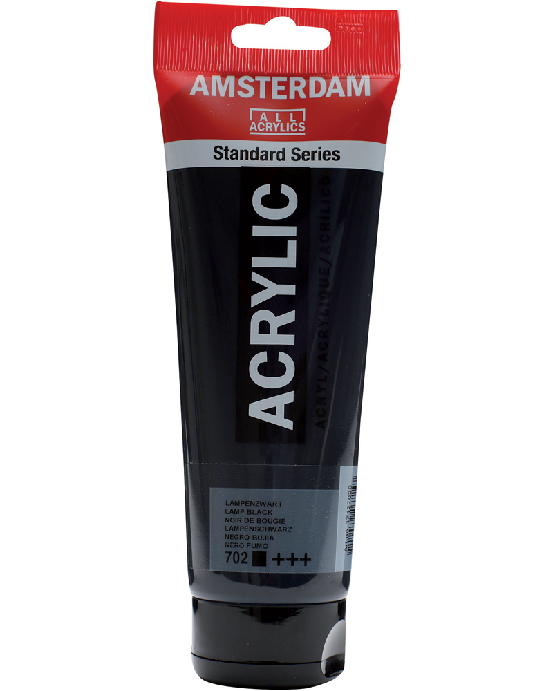 Краска акриловая Amsterdam туба 250мл №702 Сажа газовая