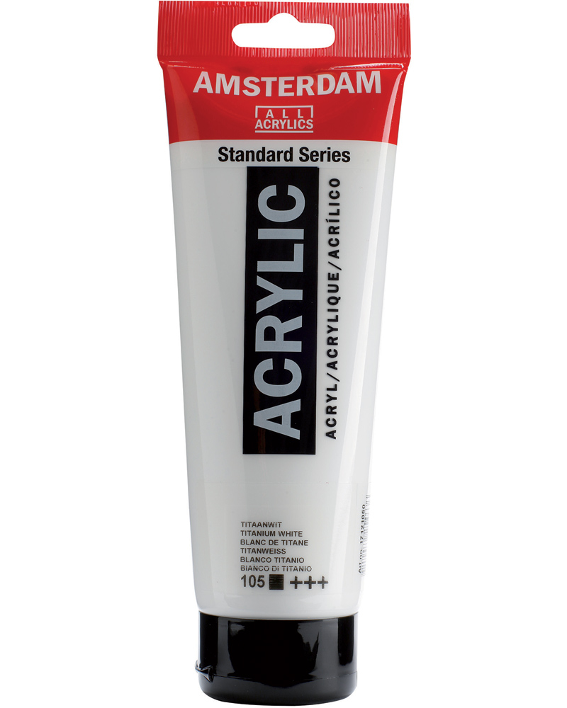 Краска акриловая Amsterdam туба 250мл №105 Белила титановые Краска акриловая Amsterdam туба 250мл №105 Белила титановые