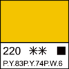 Желтая средняя акрил Ладога 220мл