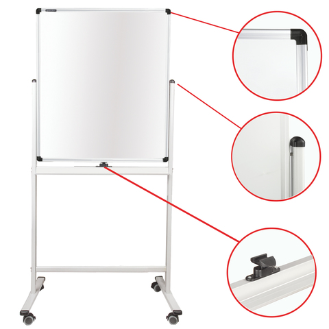 Доска магнитно-маркерная НА СТЕНДЕ (60х90 см), 2-сторонняя BRAUBERG "PREMIUM"