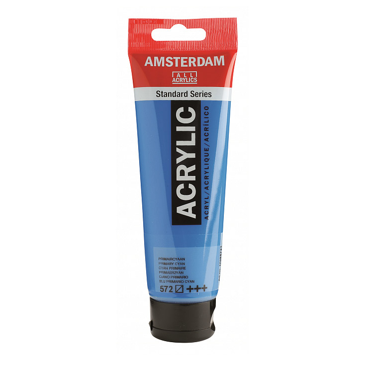 Краска акриловая Amsterdam туба 250мл №572 Голубой основной