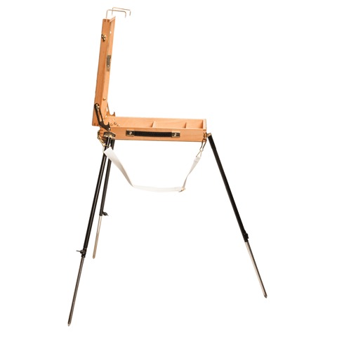 Этюдник BRAUBERG ART CLASSIC, бук, 40х25х7,5см, высота холста 70см, ножки метал 90см, ремень