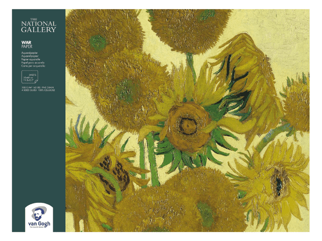 Блок для акварели Van Gogh National Gallery 300г/м2 (целлюлоза) 30*40см 12л склейка по 4 сторонам