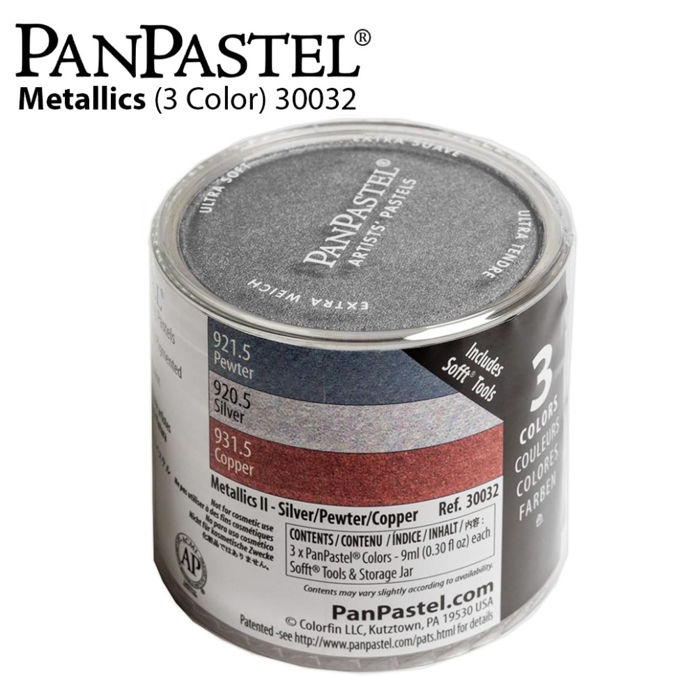 Набор ультрамягкой пастели PanPastel 3 цвета металлик PP30032