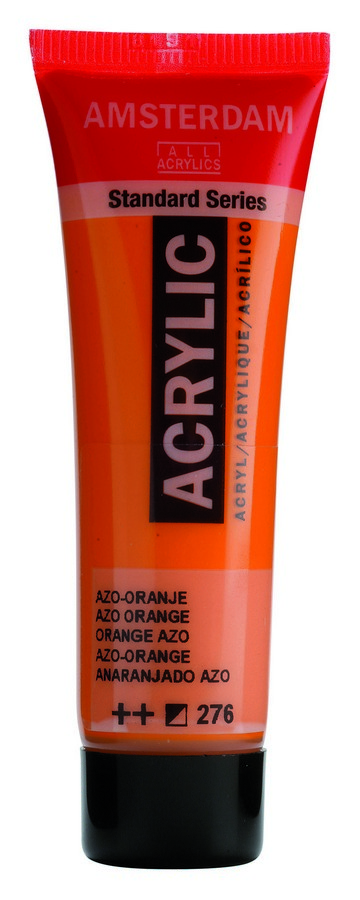 Краска акриловая Amsterdam туба 20 мл №276 Оранжеывый АЗО