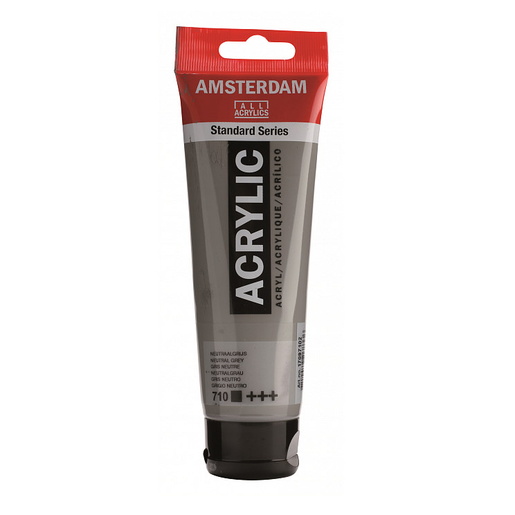 Краска акриловая Amsterdam туба 120мл №710 Серый нейтральный Краска акриловая Amsterdam туба 120мл №710 Серый нейтральный