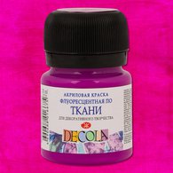 Декола акрил флуоресцентный (неоновый) ткань банка 20 мл Фиолетовая