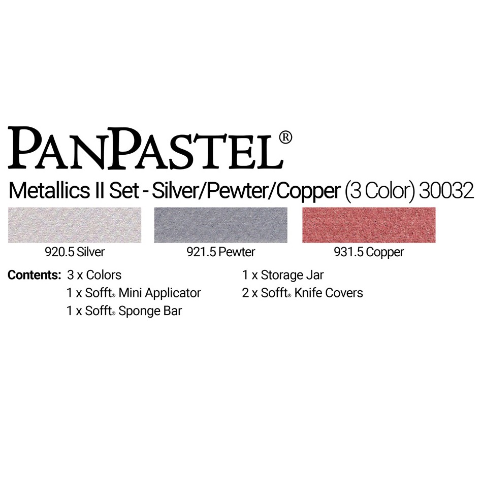 Набор ультрамягкой пастели PanPastel 3 цвета металлик PP30032