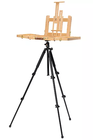 Этюдный ящик FE-L7 для пастели с креплением на фотоштатив, бук, холст до 42 см