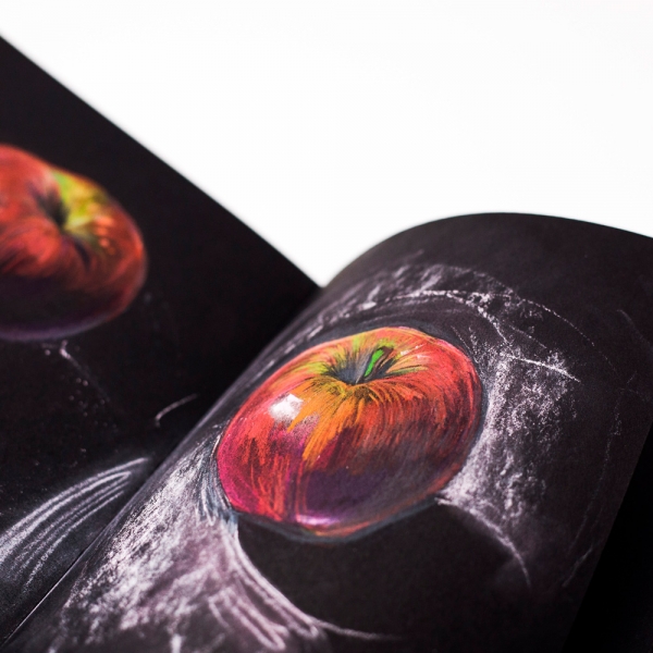 Папка с бумагой для сухих техник Малевичъ Graf'Art black, 150 г/м, А4, 25л