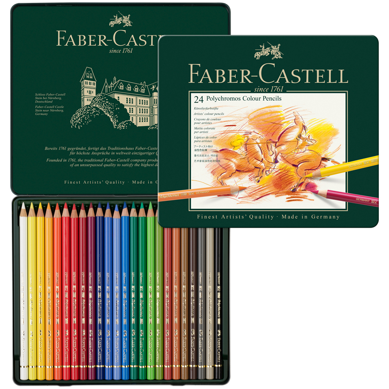 Набор цветных карандашей Polychromos Faber Castell 24 цв.в метал.кор.