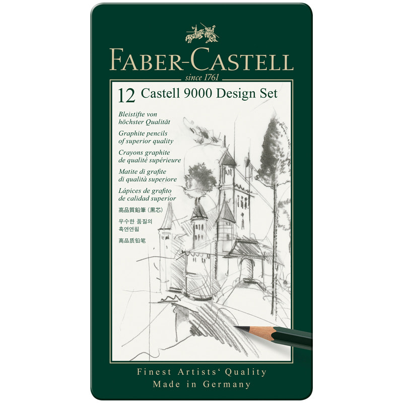 Набор графитных карандашей Faber-Castell СASTELL-9000 12шт. (5Н-5В)