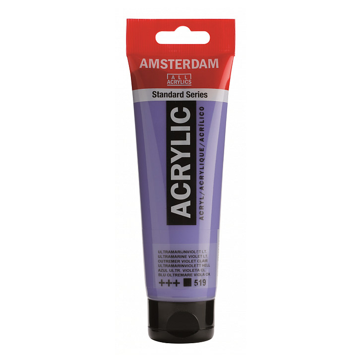 Краска акриловая Amsterdam туба 250мл №519 Ультрамарин фиолетовый светлый Краска акриловая Amsterdam туба 250мл №519 Ультрамарин фиолетовый светлый