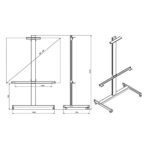 Стойка для интерактивных досок 60" - 100" UMS-1