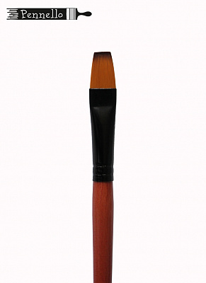Кисть Pennello синтетика плоская №18 короткая ручка